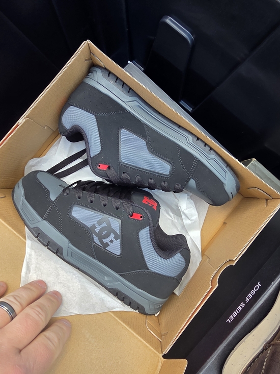 DC Other - DC Men’s Black, Gray & Red Low-Top Skate Sneakers